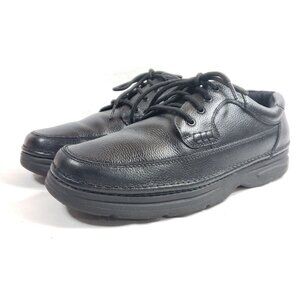 Nunn Bush Mens Size 13 Black Leather Oxford Shoes With Comfort Gel Sole